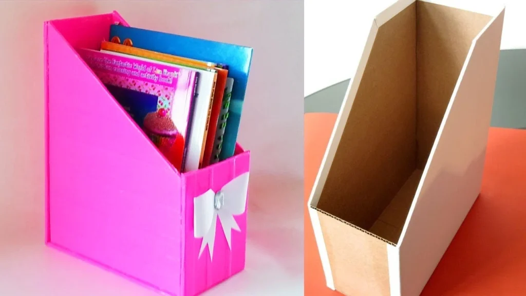DIY Magazine Racks with Cardboard Boxes Re-Use of Waste Material DIY at Home in Hindi | Craft Ideas