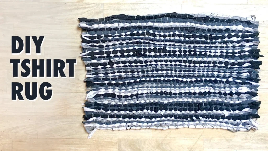 Making a Cozy Rug with Old T Shirts Re-Use of Waste Material DIY at Home in Hindi | Craft Ideas